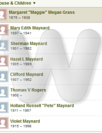 Margaret Maynard - family