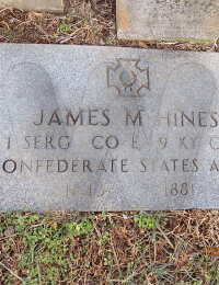James Madison Hines - grave marker