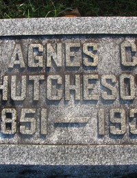 Agnes Hines Hutcheson - grave marker